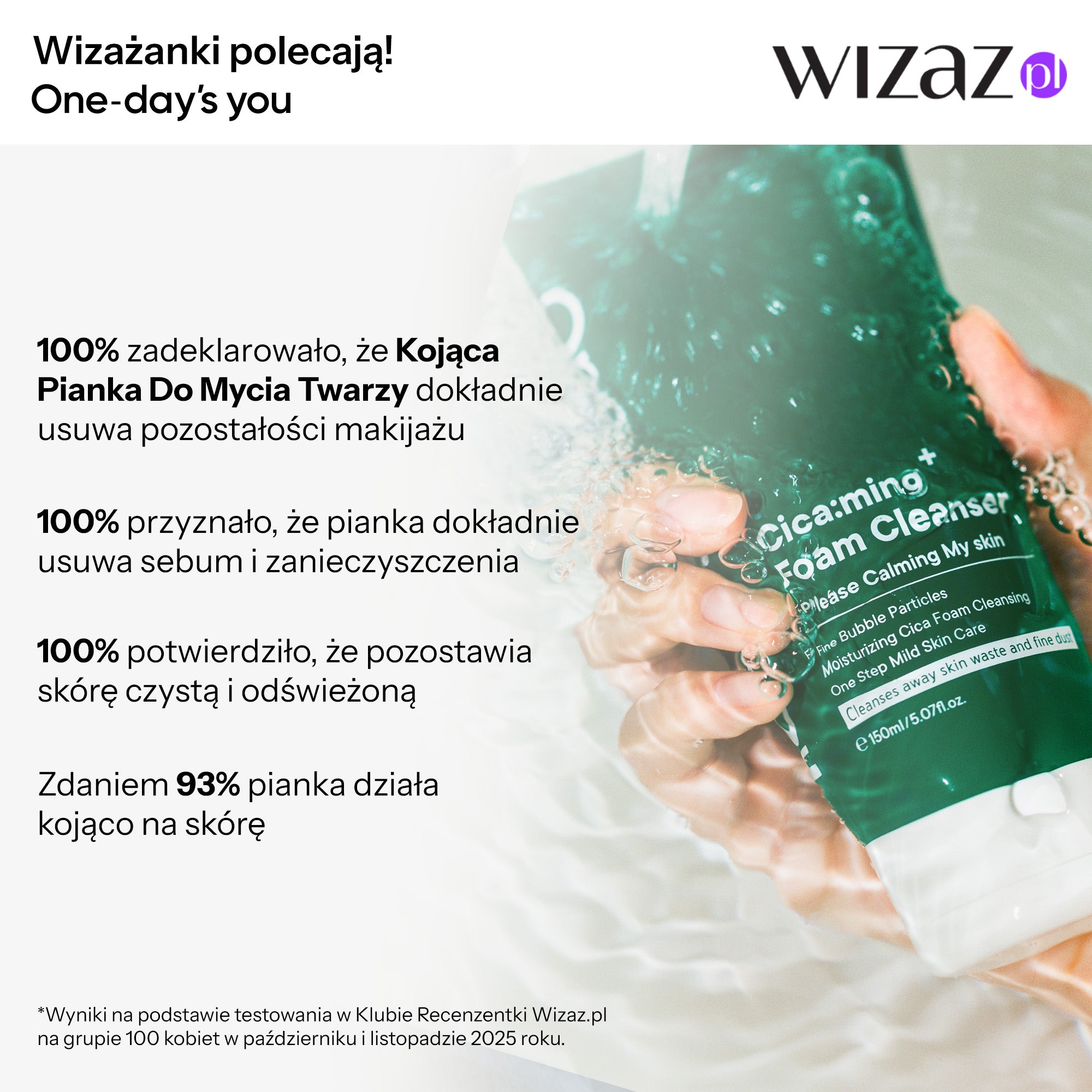 ONE-DAY’S YOU CICA:MING Kojąca pianka do mycia twarzy 150 ml #3