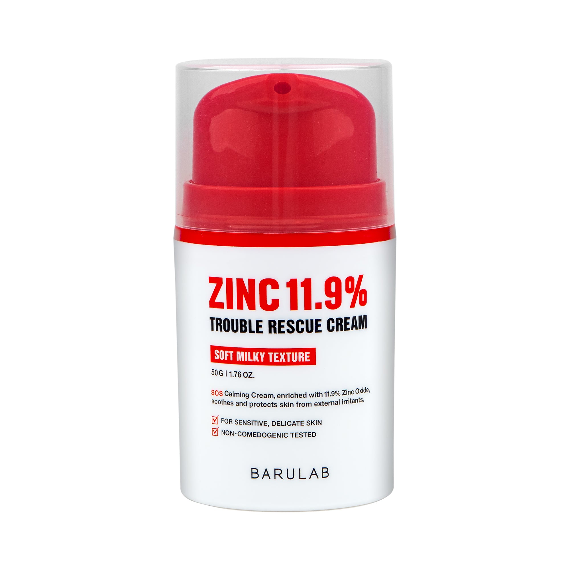 BARULAB ZINC 11.9% TROUBLE RESCUE CREAM Łagodzący krem ratunkowy z cynkiem 11,9% 50 g