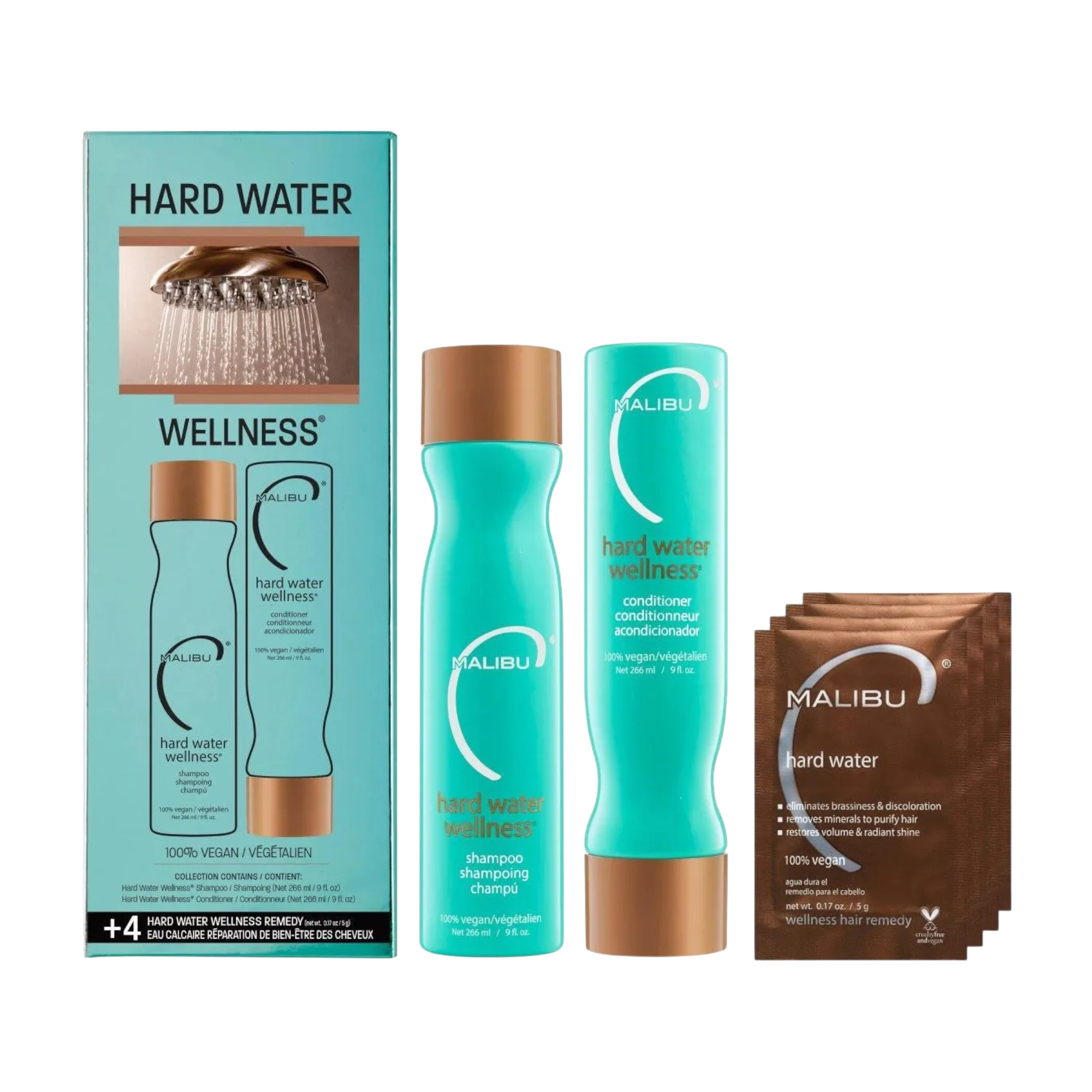 MALIBU C HARD WATER WELLNESS COLLECTION Zestaw do pielęgnacji włosów narażonych na działanie twardej wody