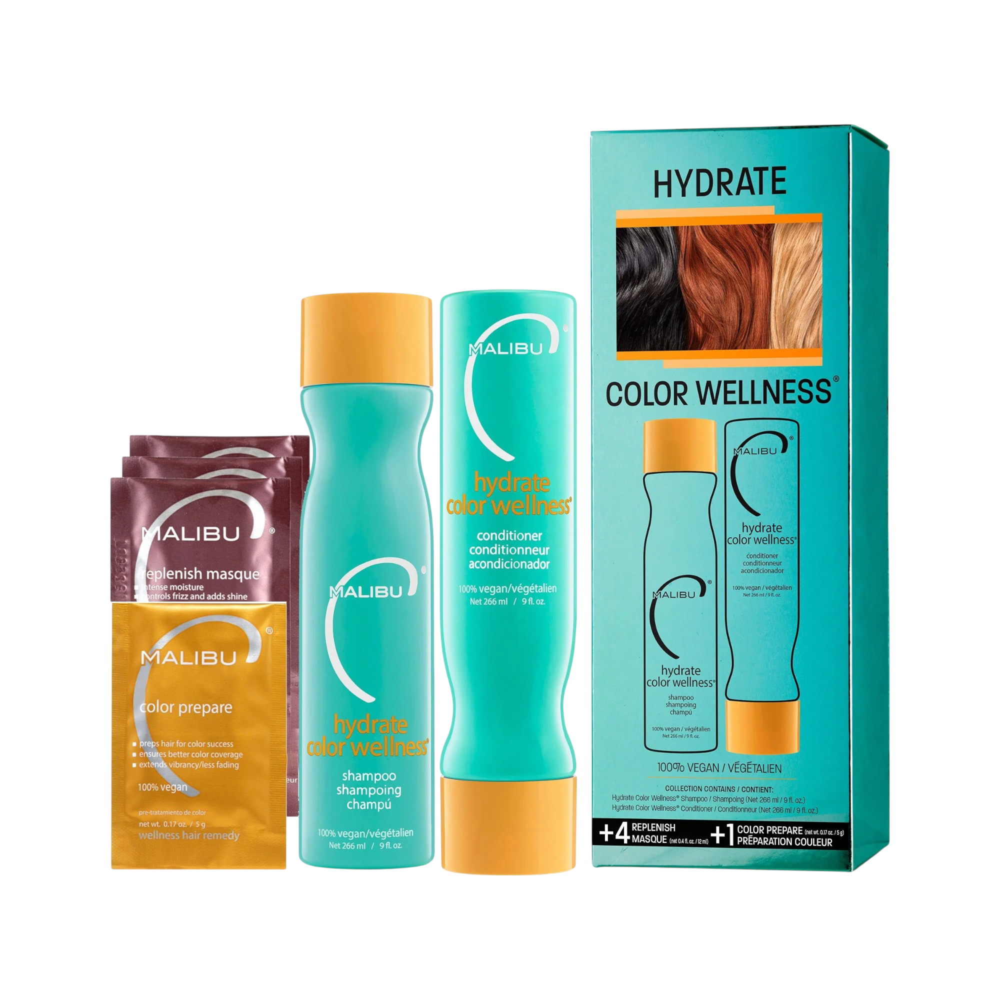 MALIBU C HYDRATE COLOR WELLNESS COLLECTION Kompleksowy zestaw do pielęgnacji włosów farbowanych
