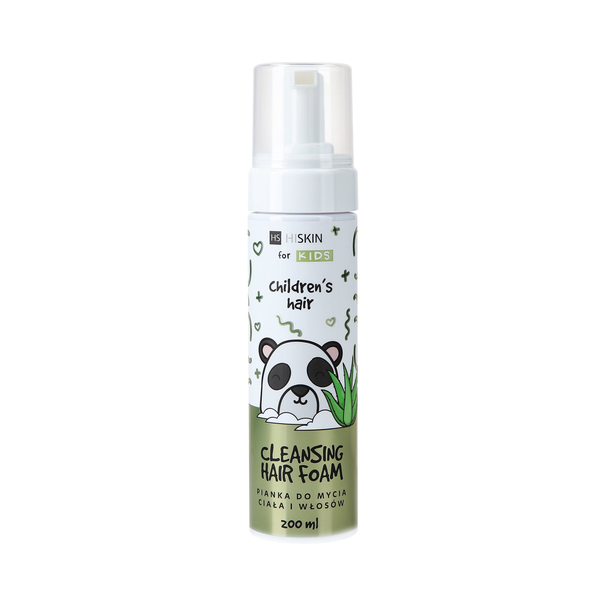 HISKIN KIDS CLEANSING HAIR FOAM Pianka z aloesem do mycia ciała i włosków 200 ml