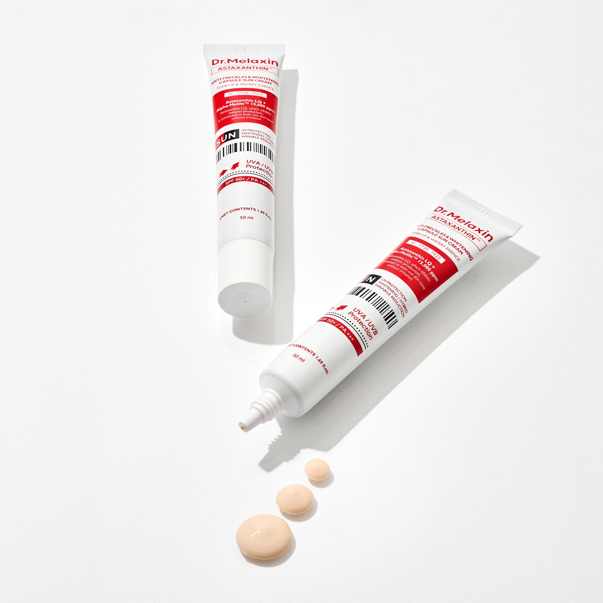 DR.MELAXIN Astaxanthin Anti-Freckles & Whitening Capsule Sunscreen SPF50+ / PA+++ - Tonujący krem z filtrem na przebarwienia 50 ml #5