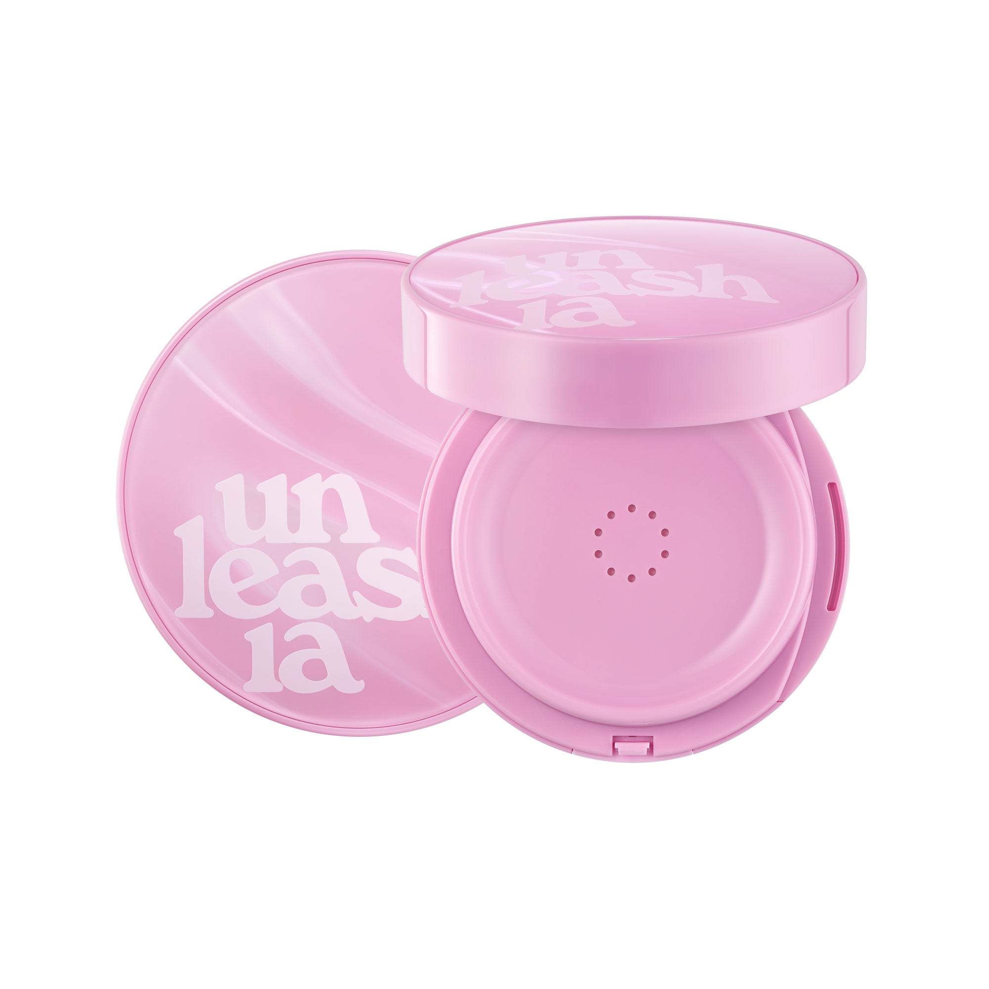 UNLEASHIA DON’T TOUCH GLASS PINK CUSHION Rozświetlający podkład w poduszce o naturalnym wykończeniu SPF50+ PA++++ 15 g #2