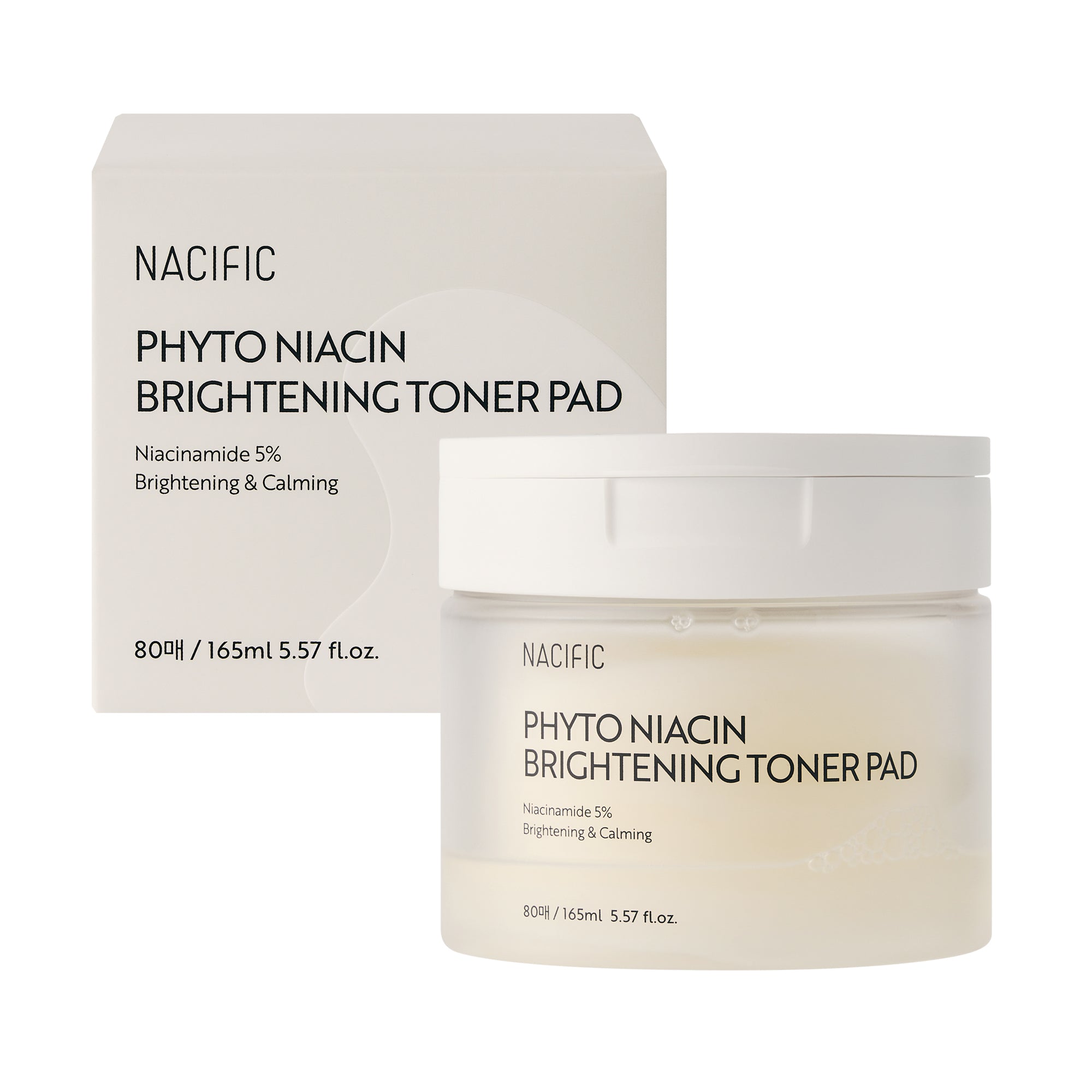 NACIFIC PHYTO NIACIN BRIGHTENING TONER PAD Rozjaśniające płatki tonizujące 160 ml (80 szt.)
