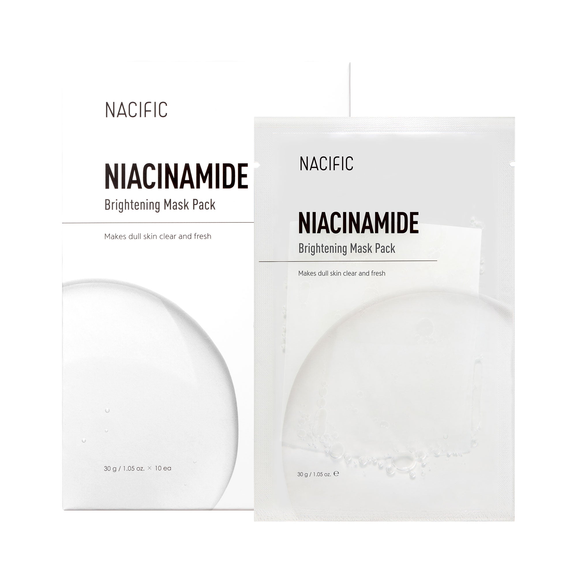 NACIFIC NIACINAMIDE BRIGHTENING MASK Rozjaśniające maski w płachcie 10 szt.