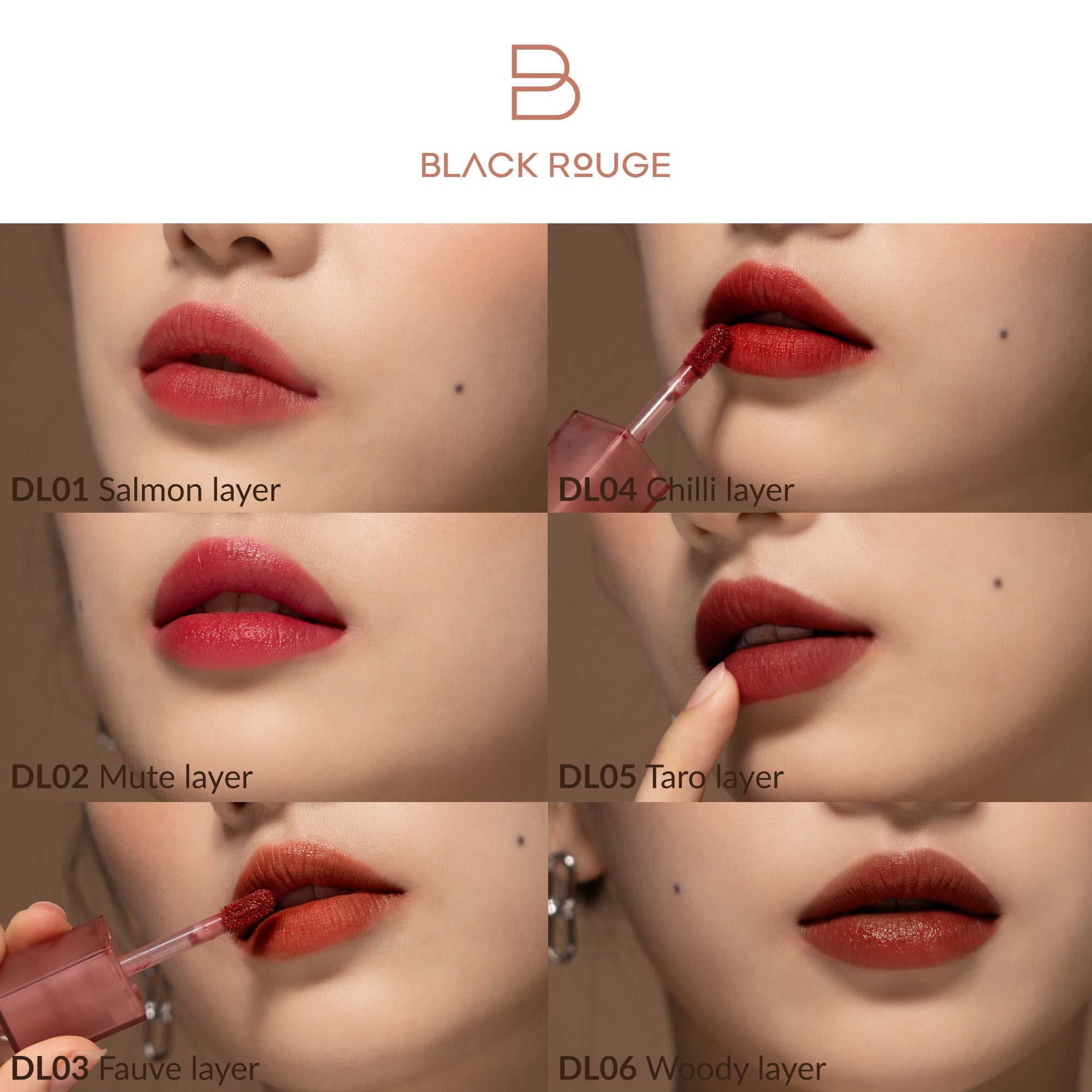 BLACK ROUGE DOUBLE LAYER SIGNATURE Over Velvet Aksamitny tint do ust o podwójnej formule 4,1 g #2