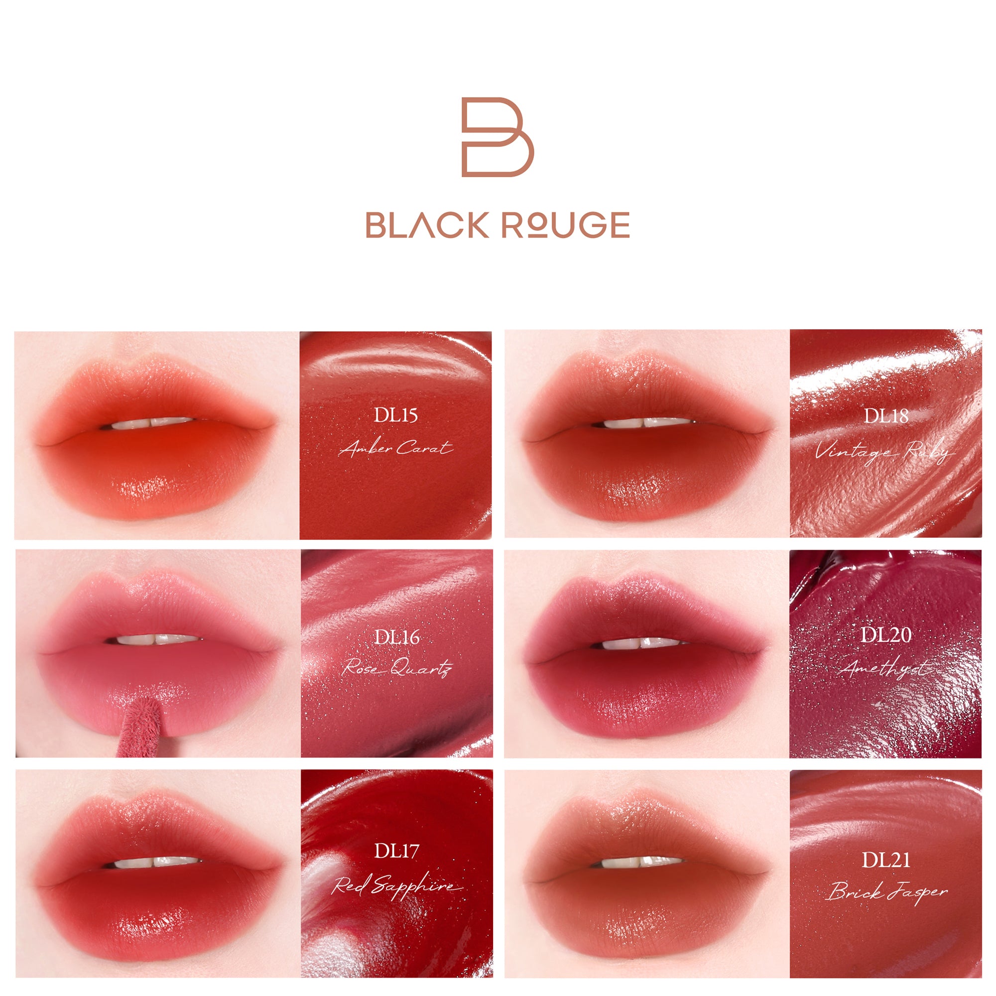 BLACK ROUGE DOUBLE LAYER JEWELRY Over Velvet Aksamitny tint do ust o podwójnej formule 4,1 g