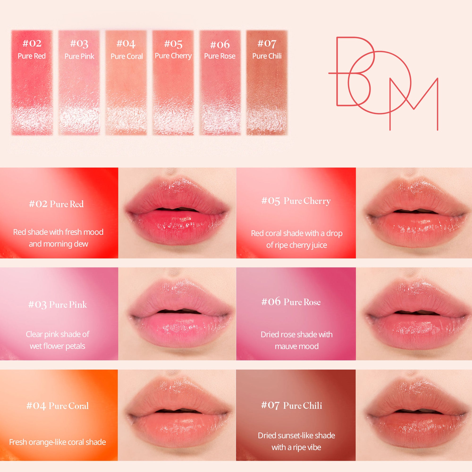 B.O.M DEWY LIP BALM Semi-transparentna pomadka do ust 4,5 g