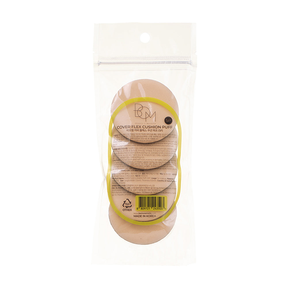 B.O.M COVER FLEX CUSHION PUFF Aplikatory do podkładu 5 szt.