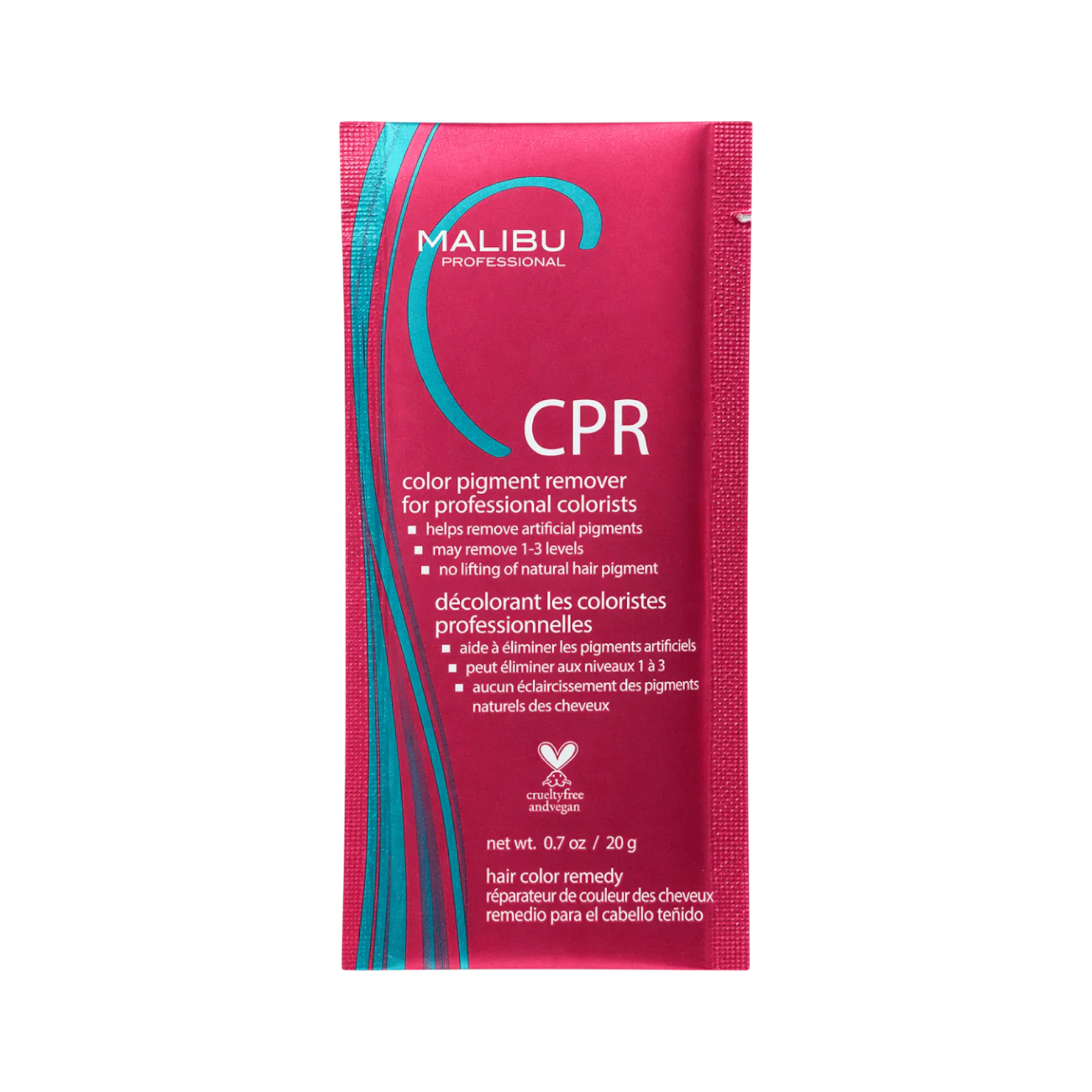 MALIBU C CPR COLOUR PIGMENT REMOVER Profesjonalna kuracja usuwająca sztuczny pigment z włosów 20 g