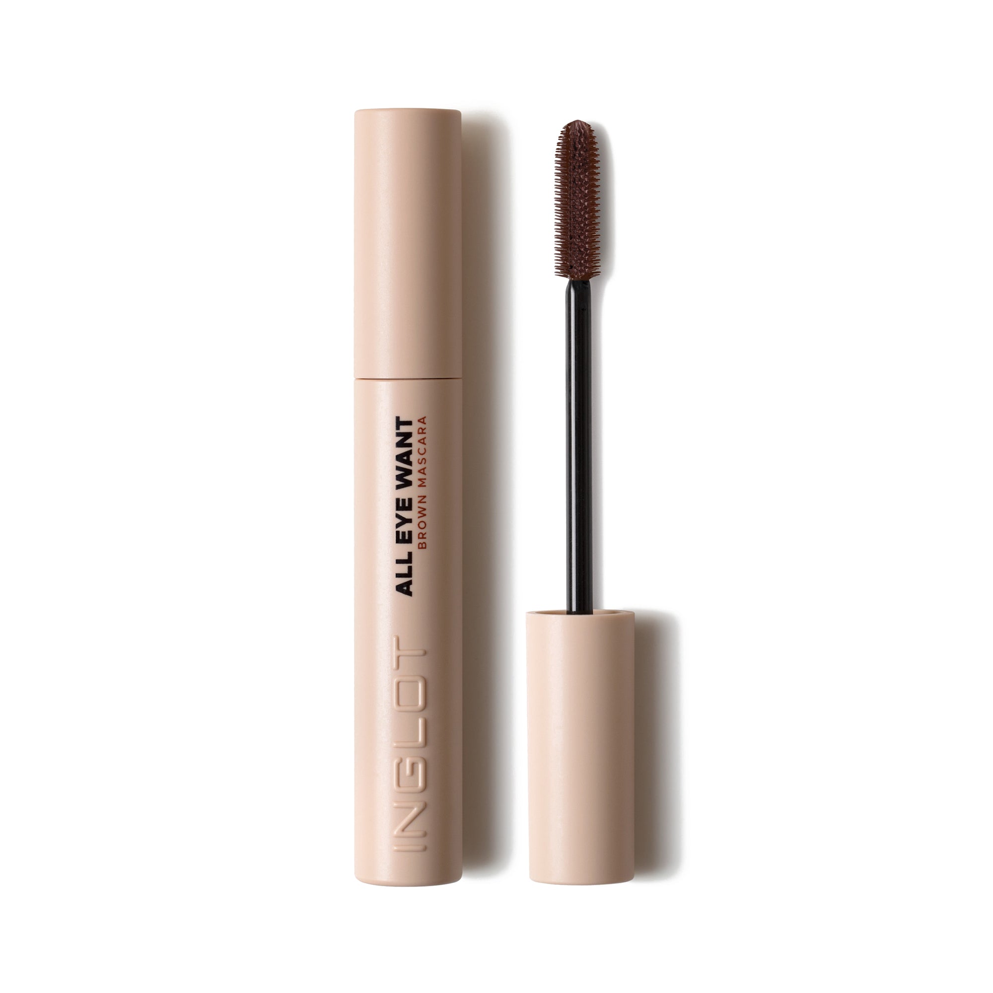 INGLOT ALL EYE WANT Brązowy tusz do rzęs 5 ml