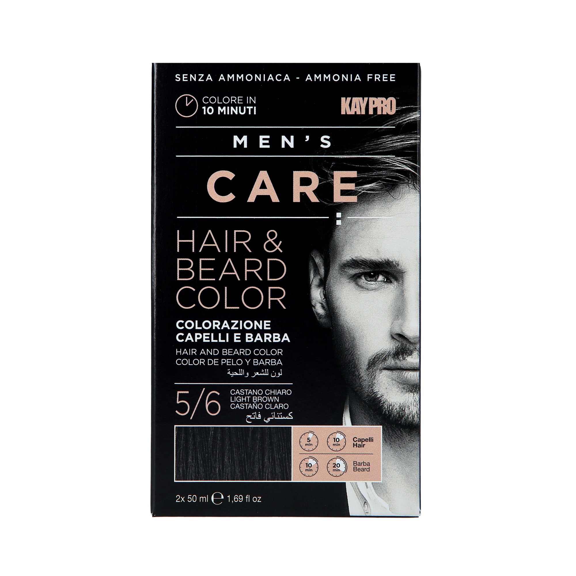 KAYPRO MEN’S CARE Odsiwiacz dla mężczyzn do włosów i zarostu 5/6 Brąz 2x50 ml
