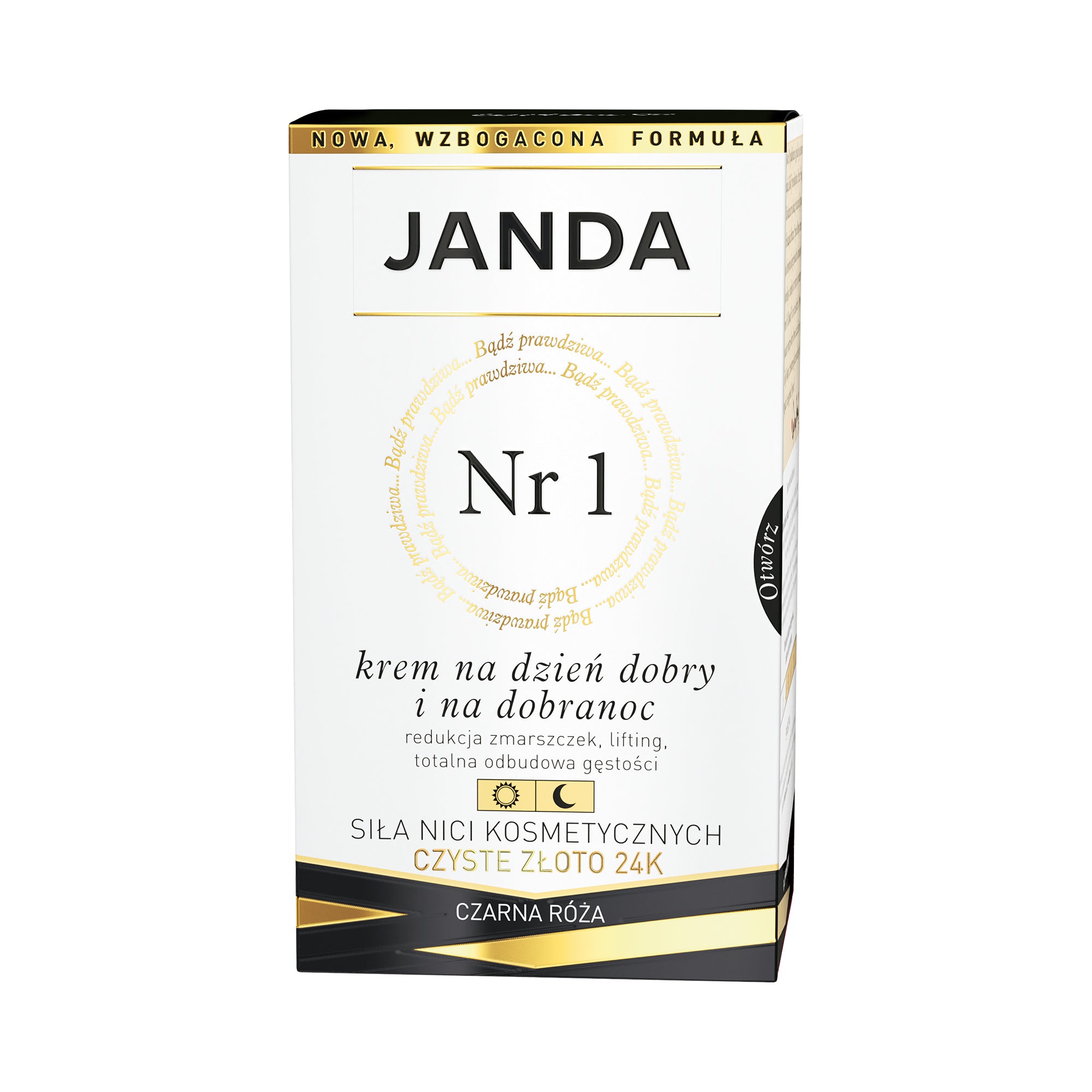 JANDA NR 1 Krem liftingujący, przeciwzmarszczkowy z czystym złotem na dzień/noc 50 ml