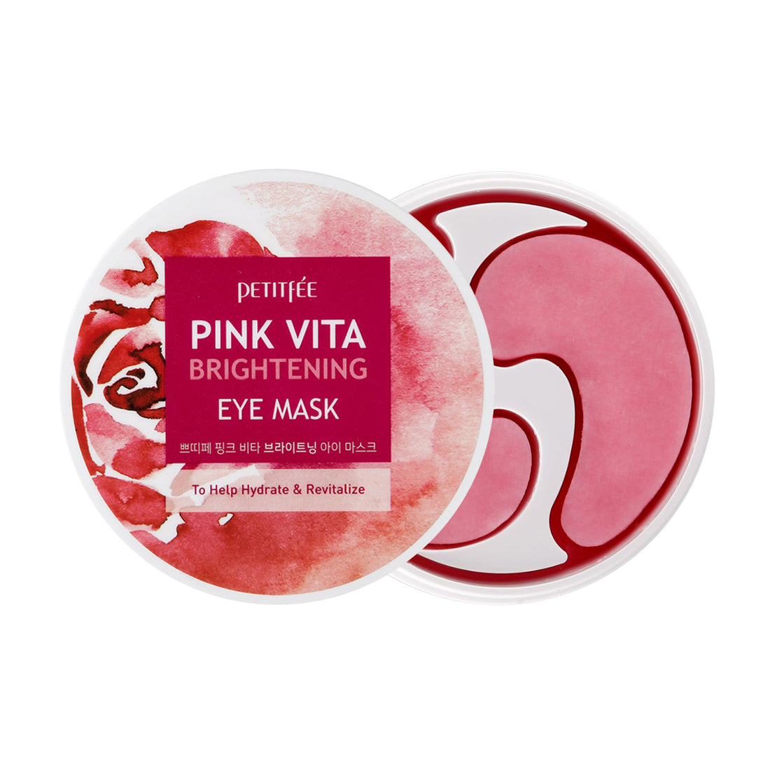 PETITFEE PINK VITA EYE MASK Hydrożelowe płatki pod oczy o działaniu rozjaśniającym 60 szt.