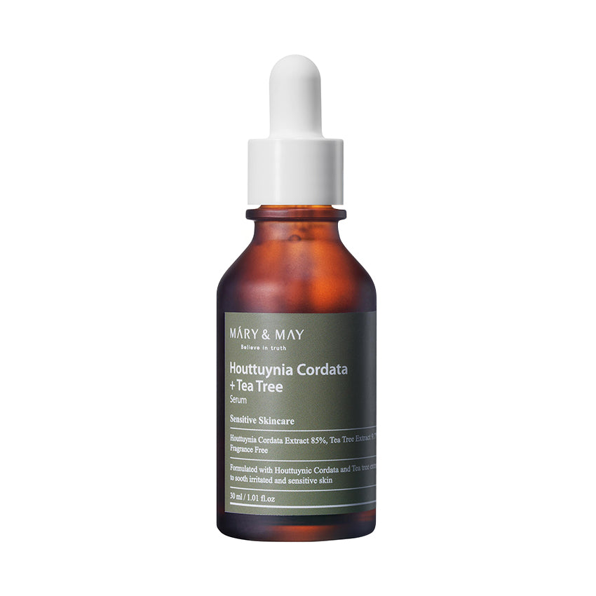 MARY & MAY HOUTTUYNIA CORDATA+TEA TREE Serum do twarzy o działaniu kojącym i normalizującym wydzielanie sebum 30 ml