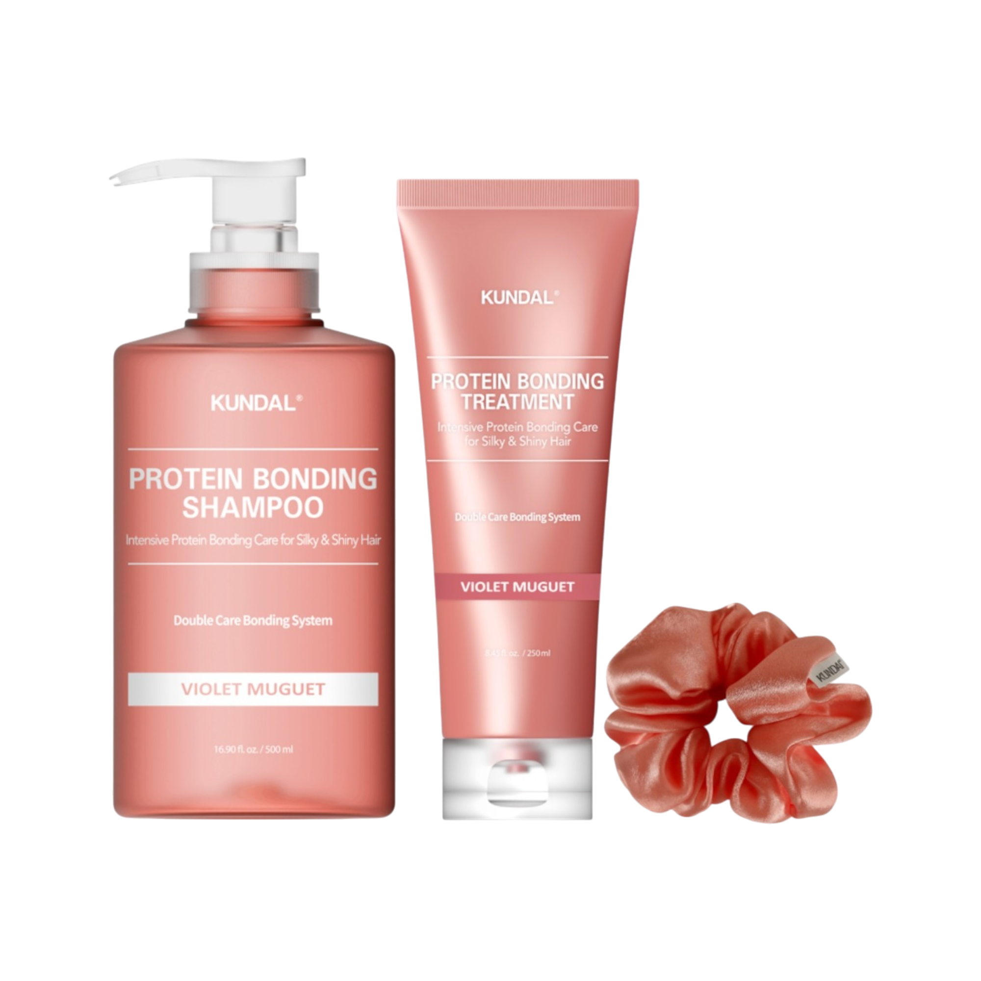 KUNDAL SILKU GLOW EDITION Intensywnie regenerujący zestaw do pielęgnacji włosów Violet Muguet 500 ml + 250 ml #2