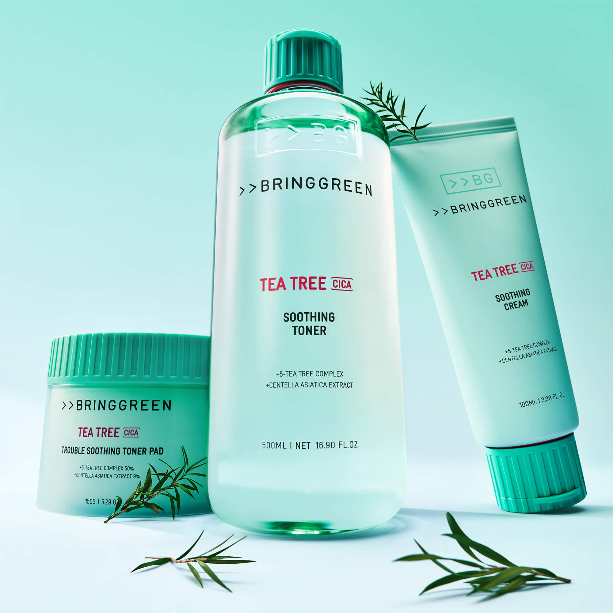 BRINGGREEN Tea Tree Cica Soothing Cream Plus – Kojący krem do twarzy z drzewem herbacianym i cica 100 ml #11