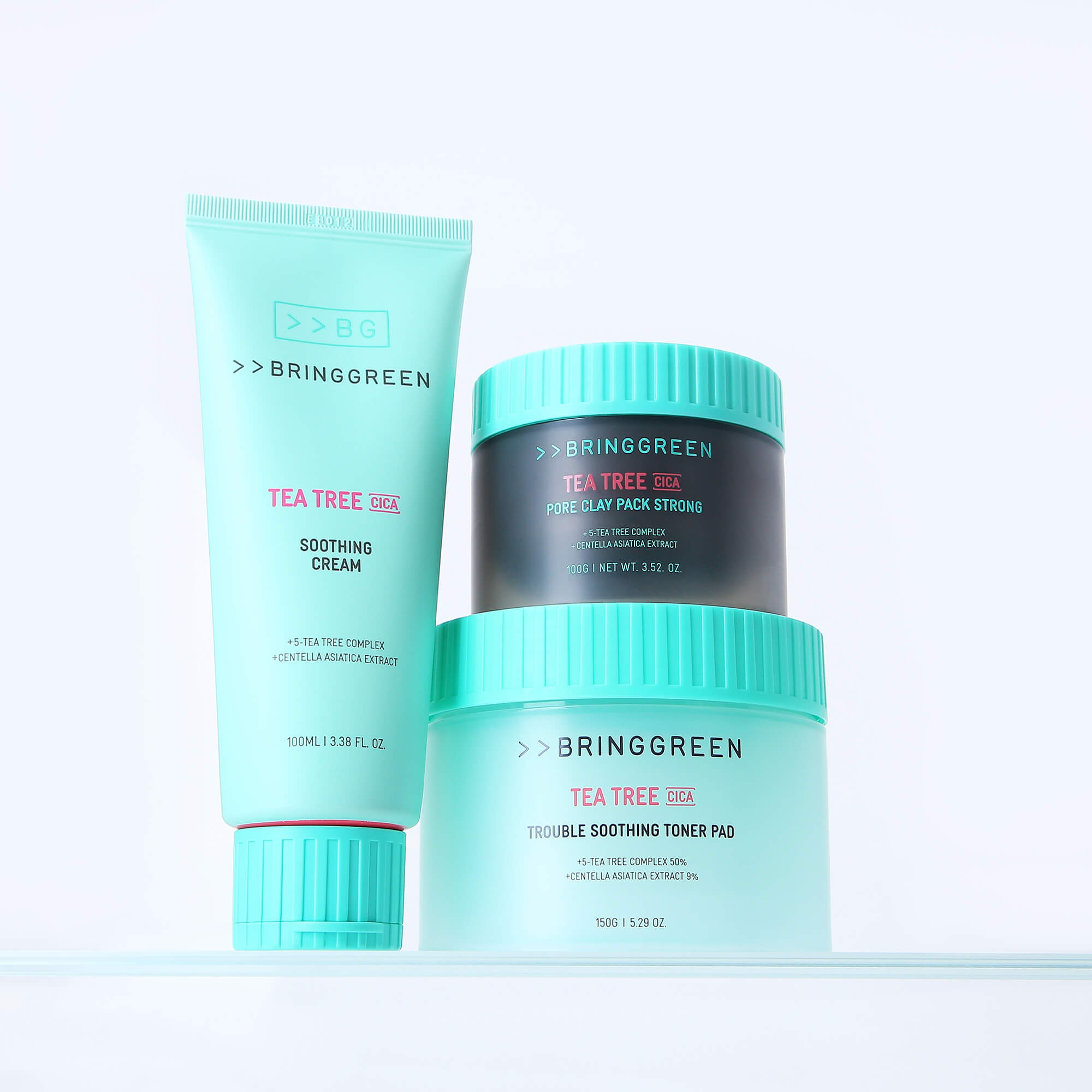 BRINGGREEN Tea Tree Cica Trouble Soothing Toner Pad – Kojące płatki tonizujące z drzewem herbacianym i cica, 90 szt. #9