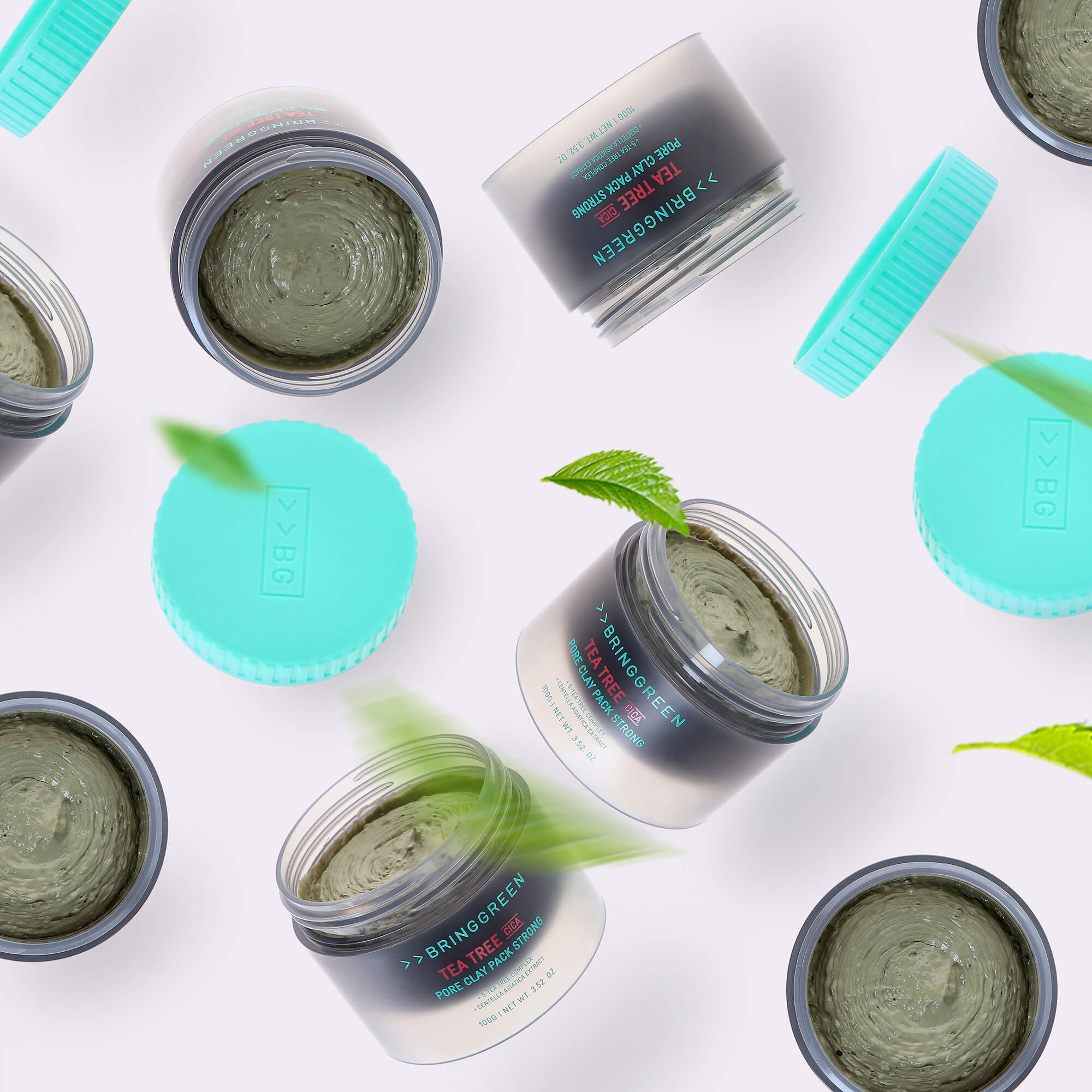 BRINGGREEN Tea Tree Cica Pore Clay Pack Strong – Intensywnie oczyszczająca glinkowa maska do twarzy z drzewem herbacianym i cica 100 g #7