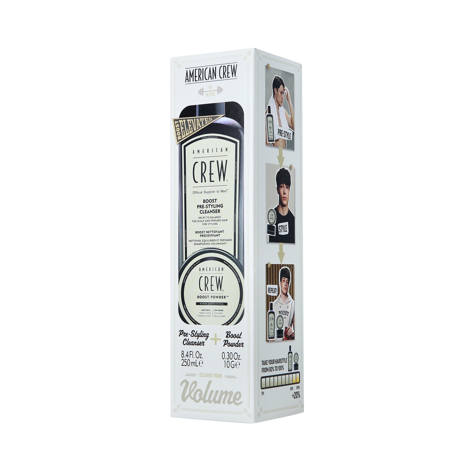 AMERICAN CREW VOLUME DUO Zestaw do pielęgnacji włosów, szampon 250 ml + puder do włosów 10 g