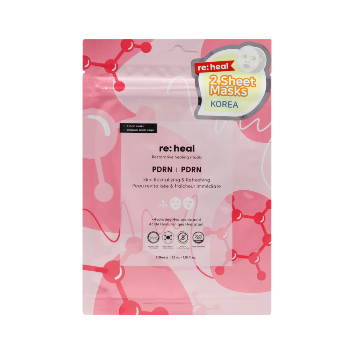 RE:HEAL Zestaw maseczek do twarzy, 10 x 35 ml #7
