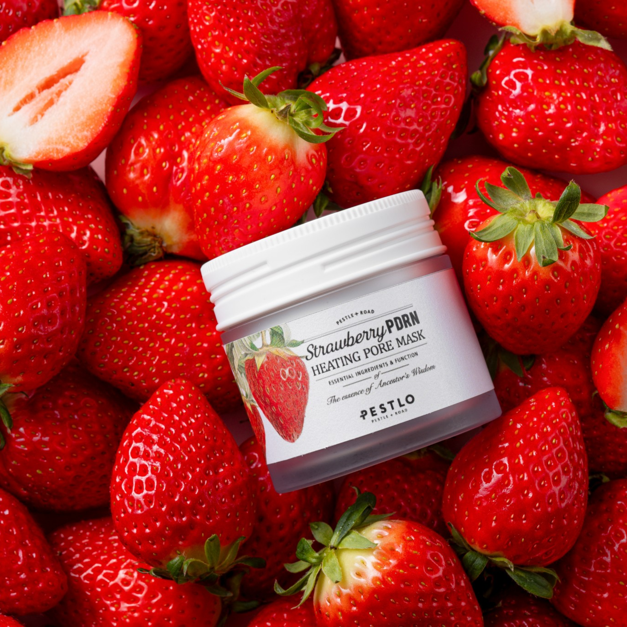 PESTLO STRAWBERRY PDRN HEATING Rozgrzewająca maska oczyszczająca 70 g #4