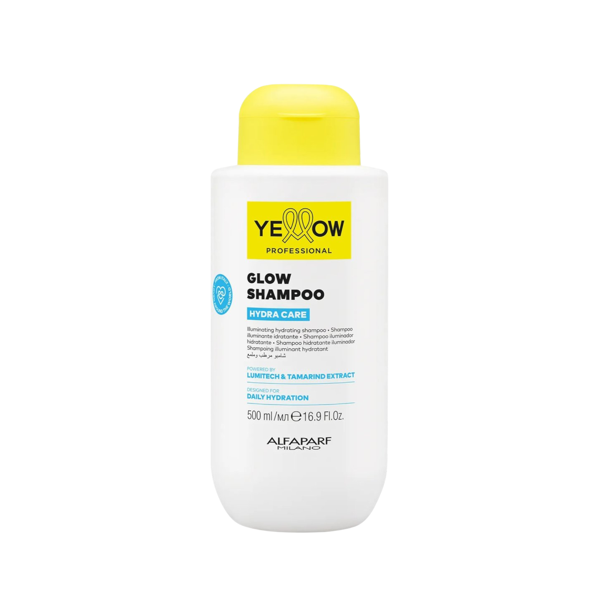 YELLOW PROFESSIONAL GLOW HYDRA CARE Rozświetlająco-nawilżający szampon do włosów 500 ml