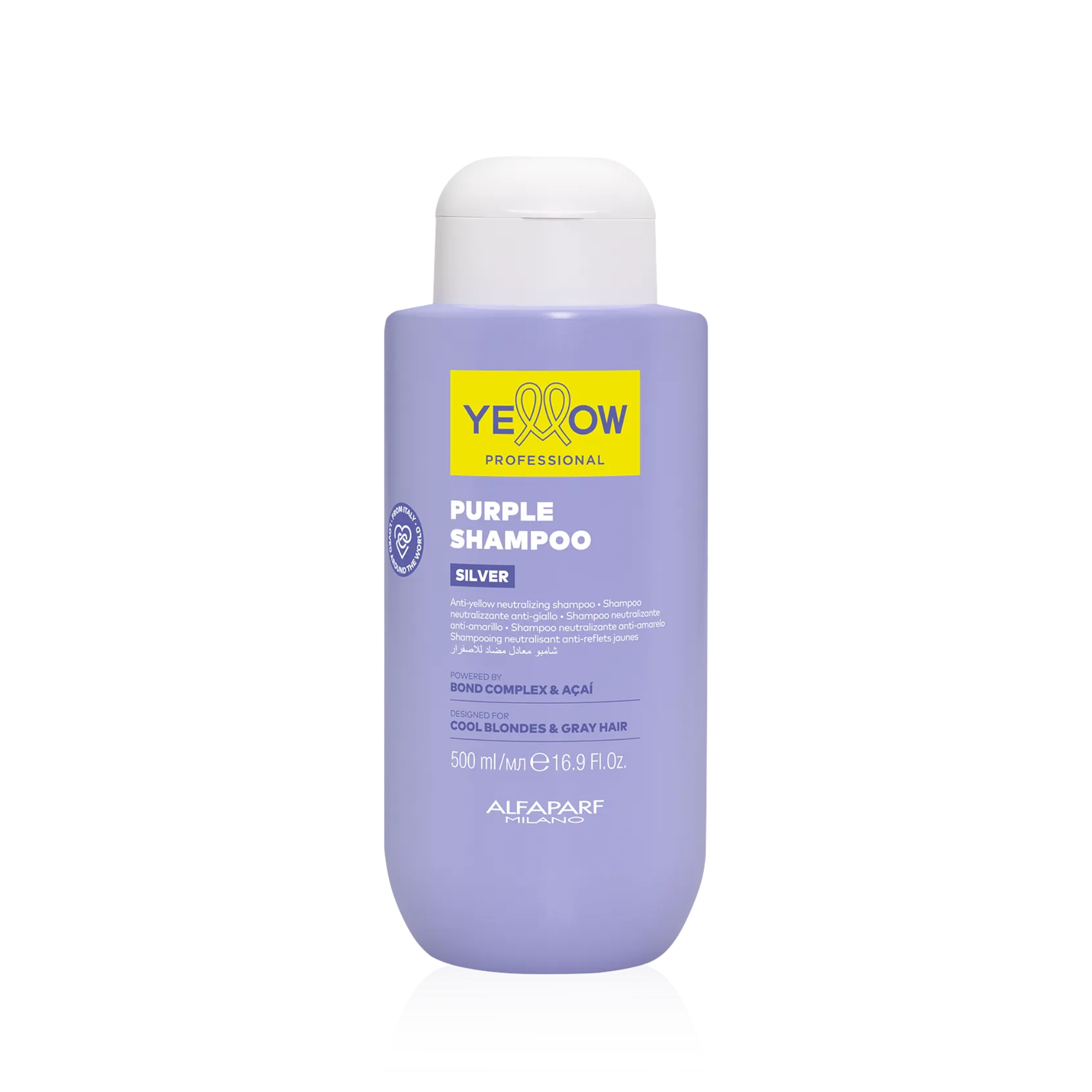 YELLOW PROFESSIONAL SILVER PURPLE SHAMPOO Szampon neutralizujący żółte tony do włosów blond i siwych 500 ml