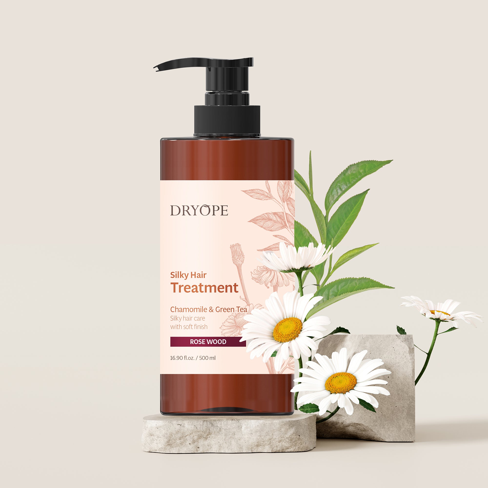 DRYOPE SILKY HAIR TREATMENT Odżywcza maska do włosów suchych i zniszczonych o zapachu kwiatowo – drzewnym Rose Wood 500 ml #2