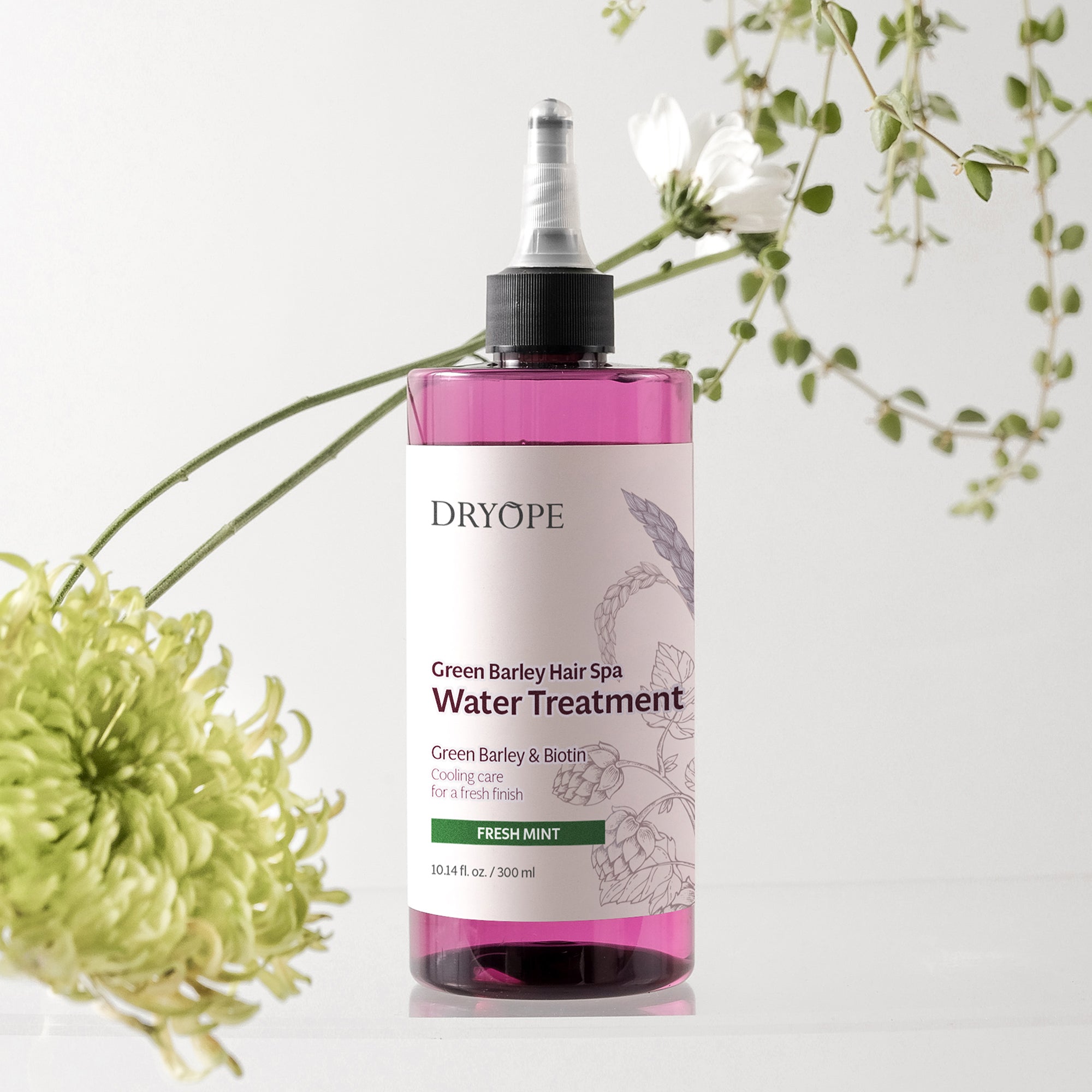 DRYOPE GREEN BARLEY HAIR SPA Kompleksowa kuracja wodna do skóry głowy i włosów 300 ml #2
