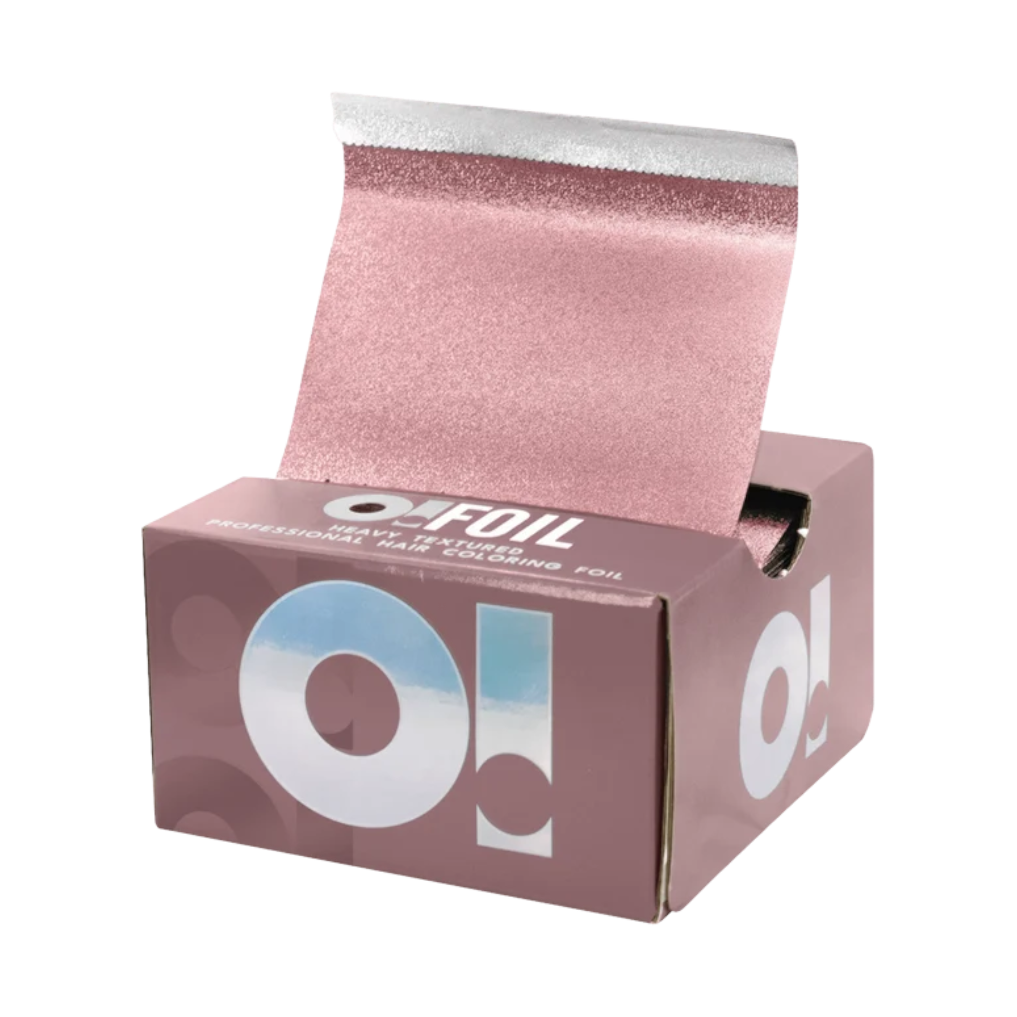 O!TOOLS Aluminiowa, ryflowana folia do koloryzacji, Rose Gold, 500 sztuk