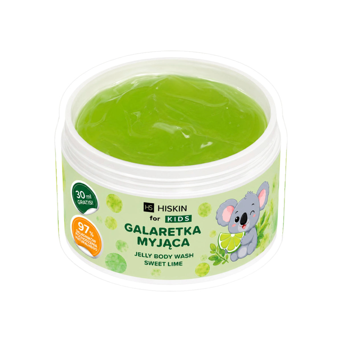 HISKIN FOR KIDS Galaretka myjąca, Sweet Lime 180 ml #2