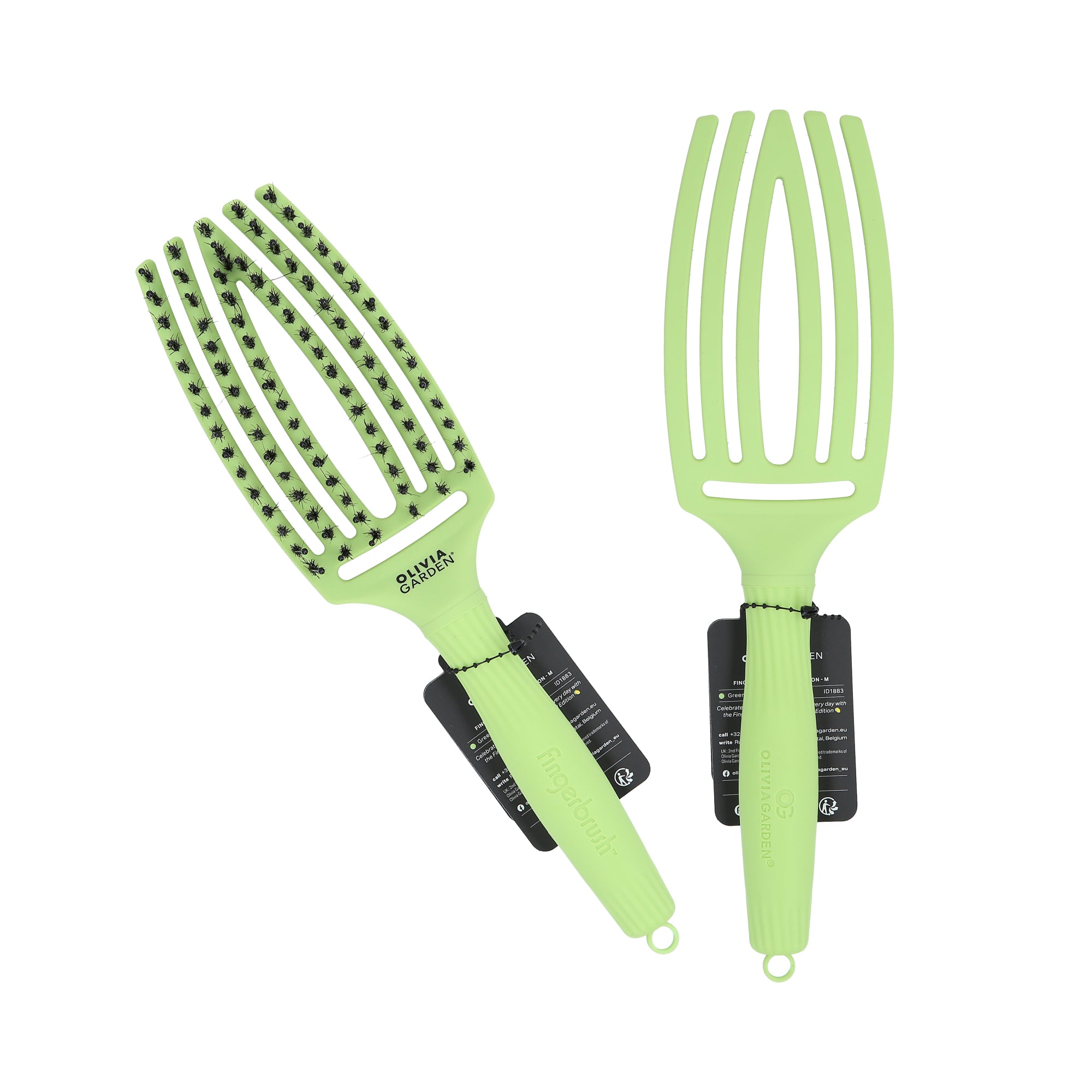 OLIVIA GARDEN FINGERBRUSH Szczotka do włosów Dolce Vita Green Pistachio