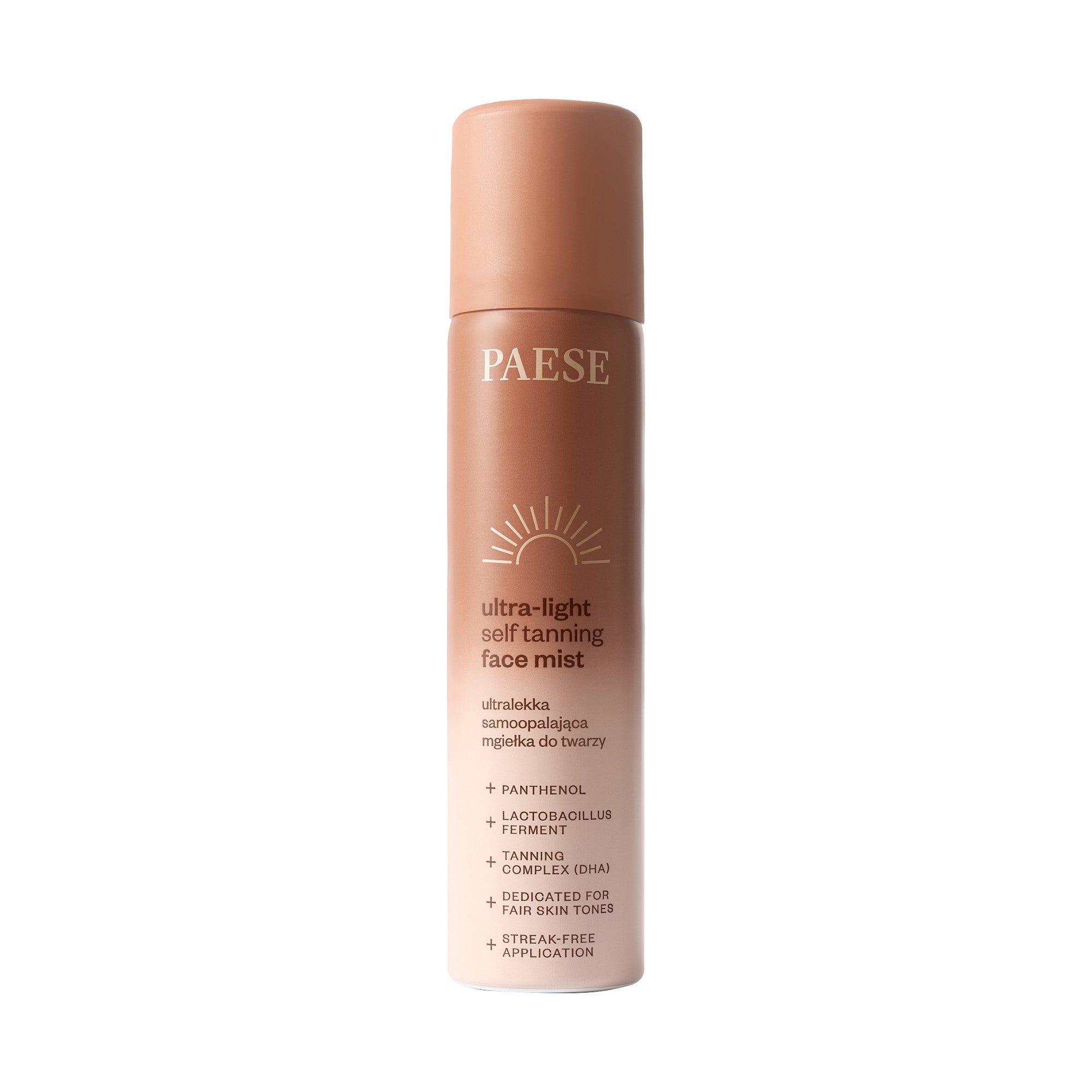 PAESE Ultralekka samoopalająca mgiełka do twarzy 75 ml