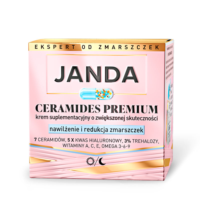 JANDA CERAMIDES PREMIUM Krem suplementacyjny o zwiększonej skuteczności nawilżenie i redukcja zmarszczek 50 ml #2