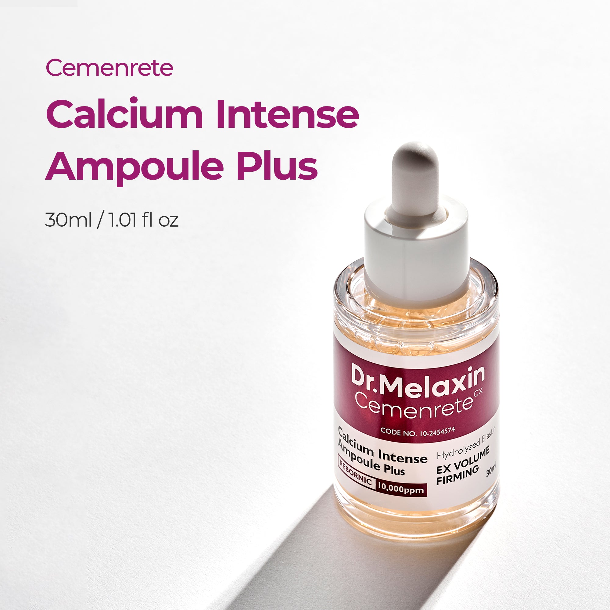 DR.MELAXIN CEMENRETE CALCIUM INTENSE AMPOULE PLUS Ujędrniające serum pod oczy i do twarzy 30 ml #4
