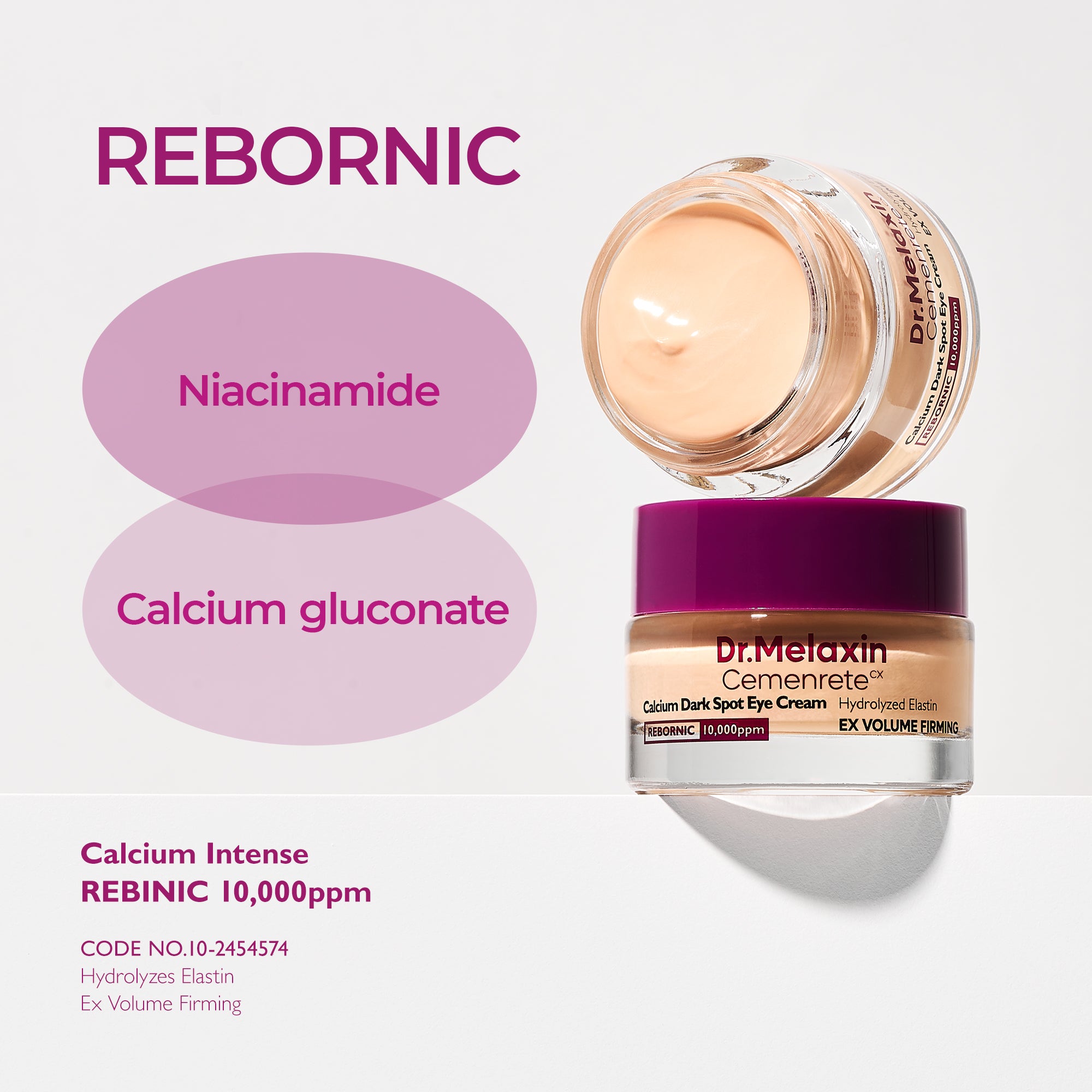 DR.MELAXIN CEMENRETE CALCIUM DARK SPOT EYE CREAM Krem pod oczy rozjaśnienie & ujędrnienie 15 g #6