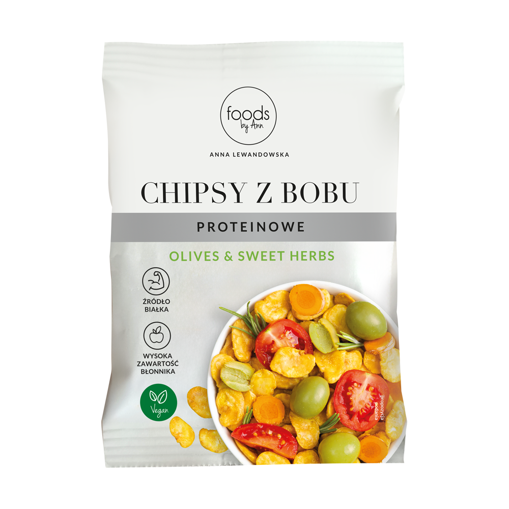 FOODS BY ANN Chipsy z bobu, oliwa & zioła 60 g