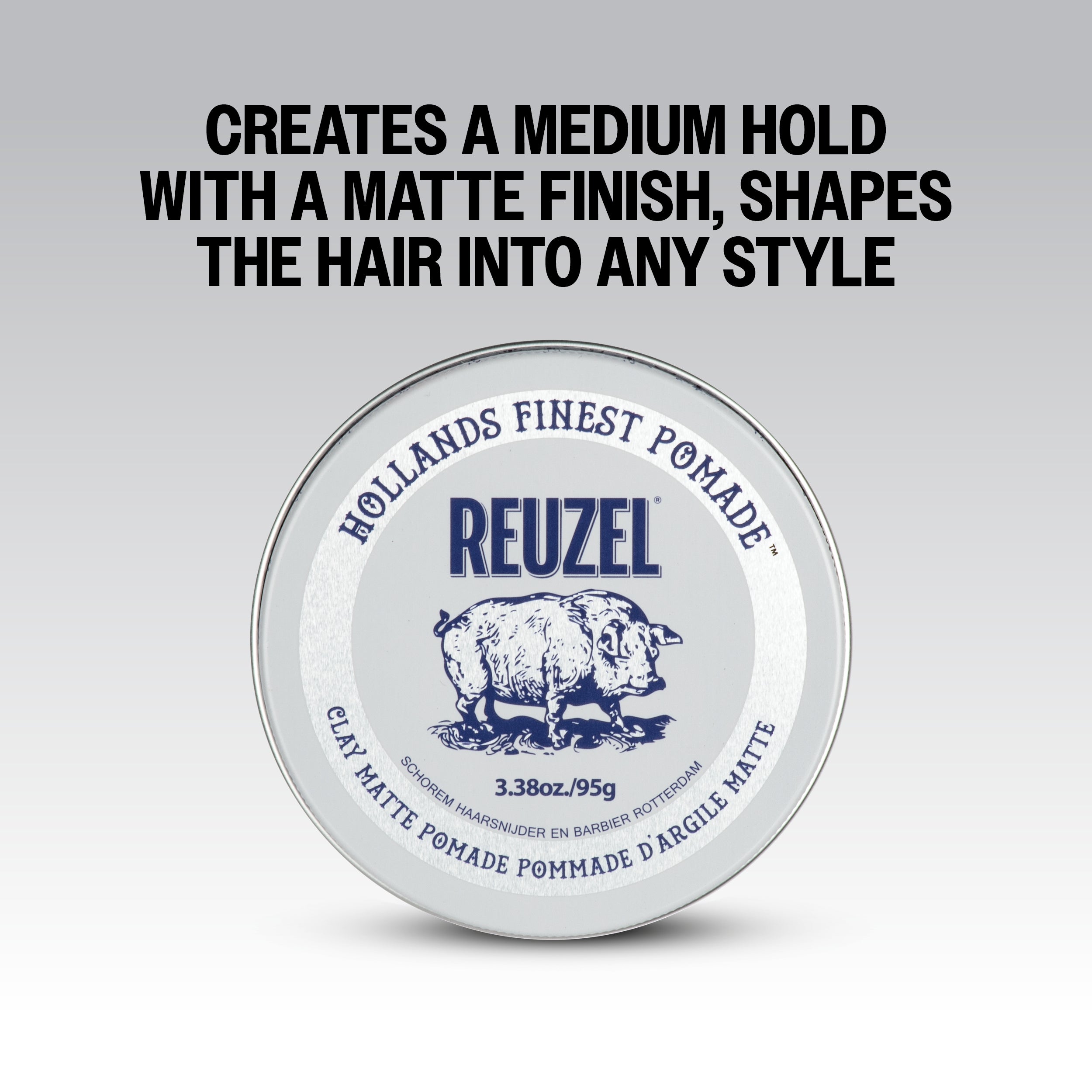 REUZEL CLAY MATTE POMADE Matująca glinka do włosów o średnim utrwaleniu 95 g #4