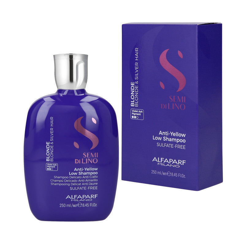 ALFAPARF SEMI DI LINO BLONDE ANTI YELLOW Neutralizujący szampon do włosów blond 250 ml