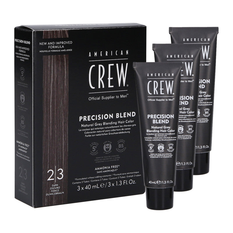 AMERICAN CREW Precision Blend Odsiwiacz dla mężczyzn Dark (2-3) 3x40 ml