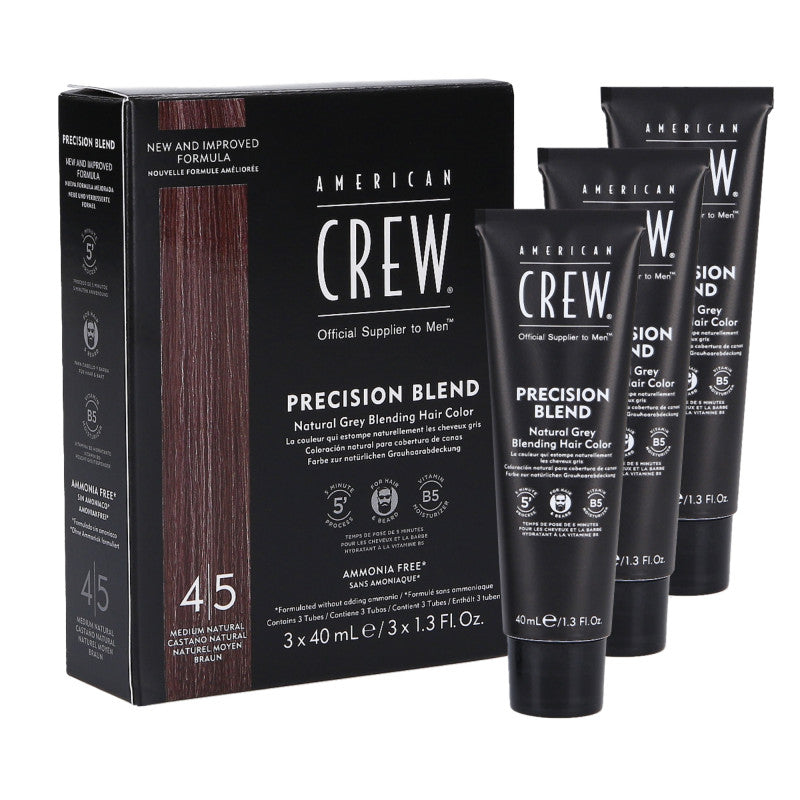 AMERICAN CREW Precision Blend Odsiwiacz dla mężczyzn Medium Natural (4-5) 3x40 ml