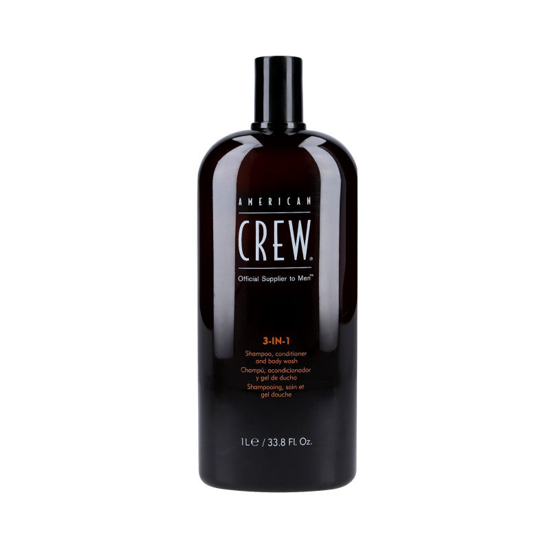 AMERICAN CREW Szampon do włosów, odżywka i żel pod prysznic 3w1 1000 ml