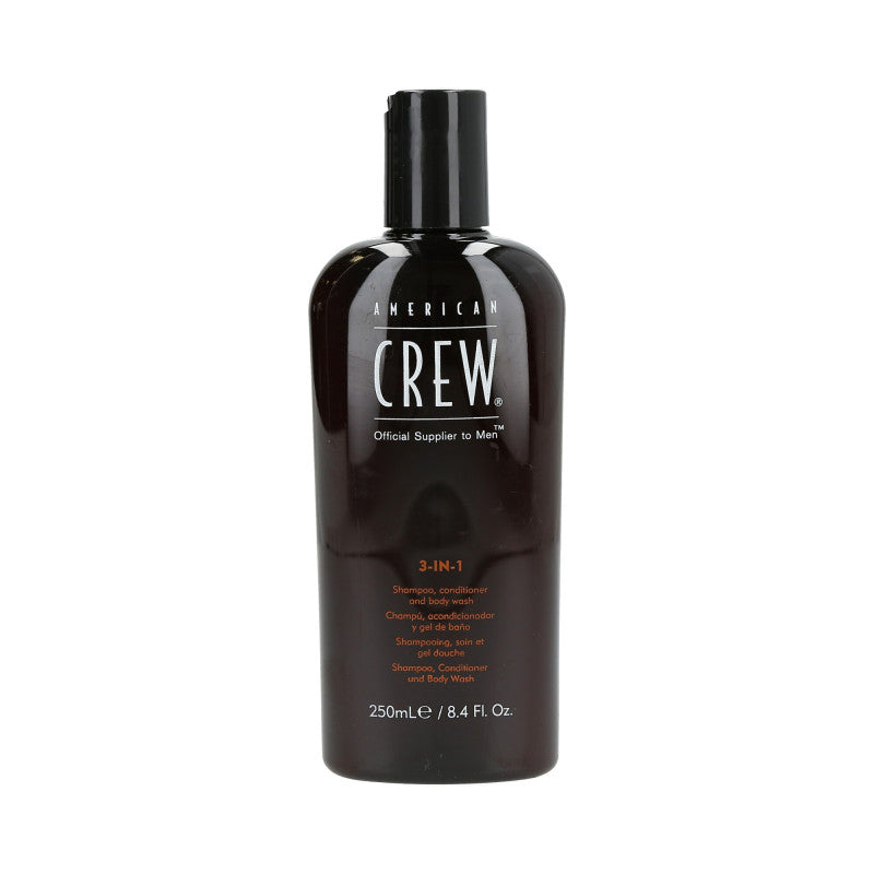 AMERICAN CREW Szampon do włosów, odżywka i żel pod prysznic 3w1 250 ml