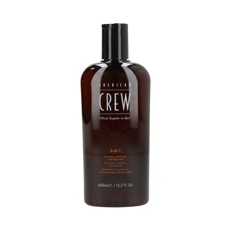 AMERICAN CREW Szampon do włosów, odżywka i żel pod prysznic 3w1 450 ml
