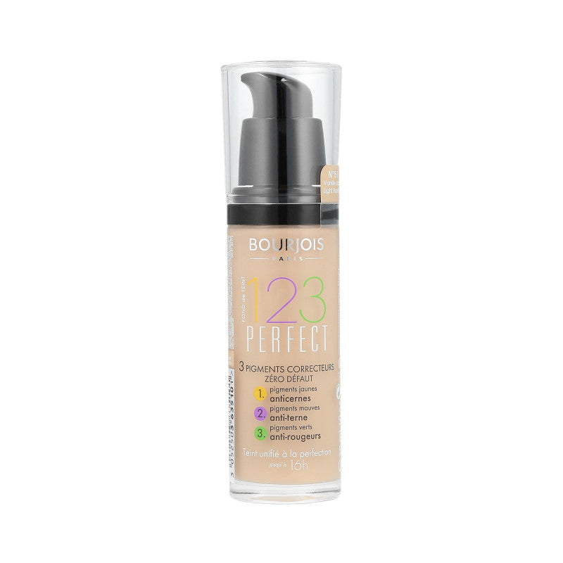 BOURJOIS 123 PERFECT Podkład ujednolicający 51 Light Vanilla 30 ml