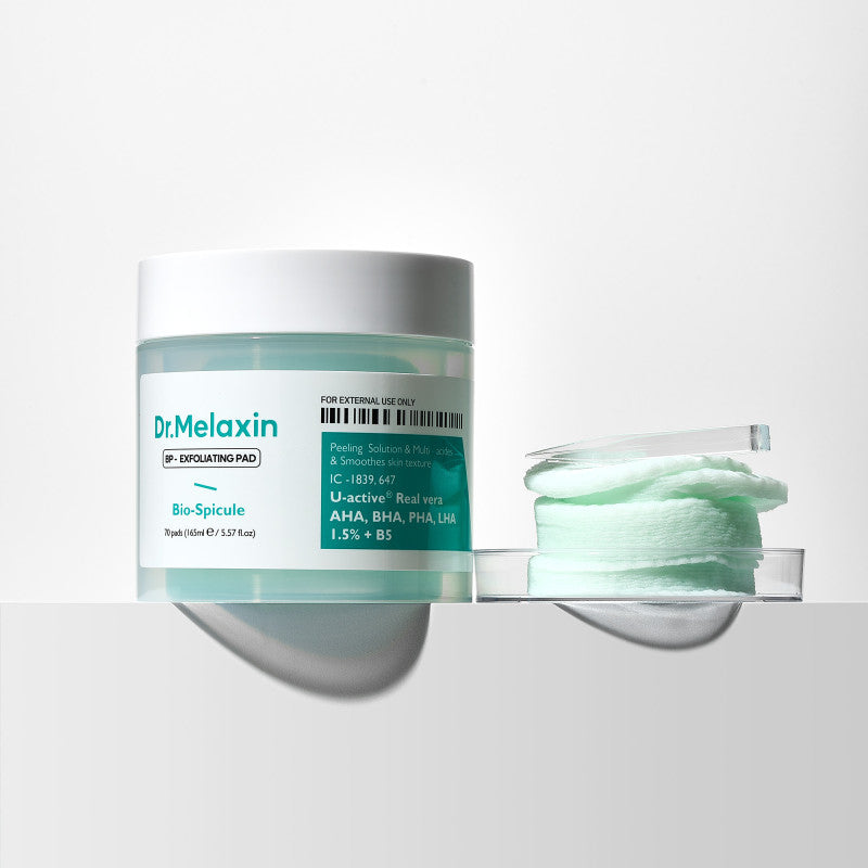 DR.MELAXIN BIO-SPICULE BP EXFOLIATING PAD Złuszczające płatki z kwasami AHA, BHA, PHA, LHA 165 ml (70 szt) #2