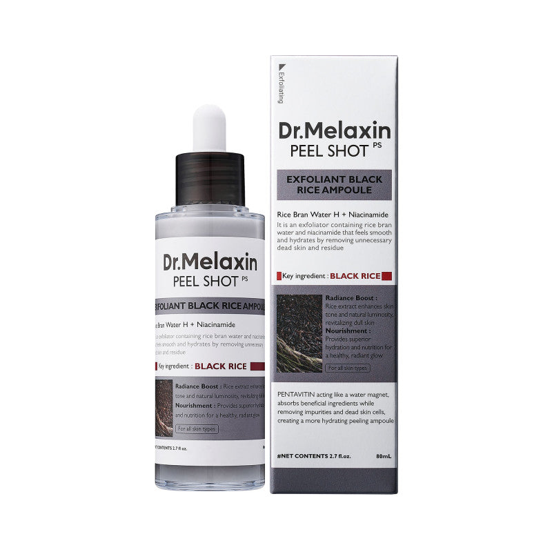 DR.MELAXIN PEEL SHOT LINE Delikatnie złuszczająca ampułka z ekstraktem z czarnego ryżu 80 ml