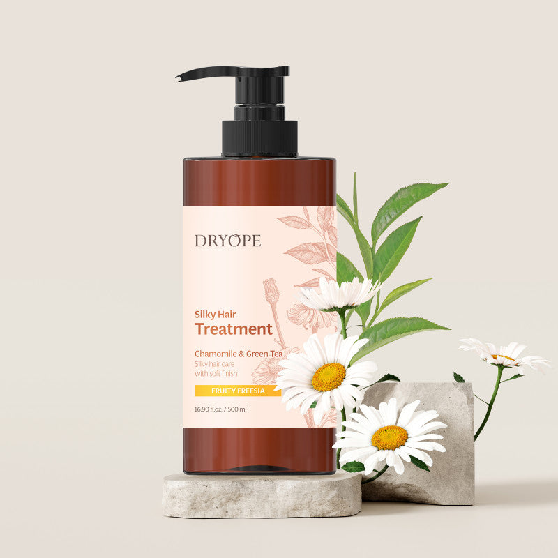 DRYOPE SILKY HAIR TREATMENT Odżywcza maska do włosów suchych i zniszczonych o zapachu owoców i frezji 500 ml #2