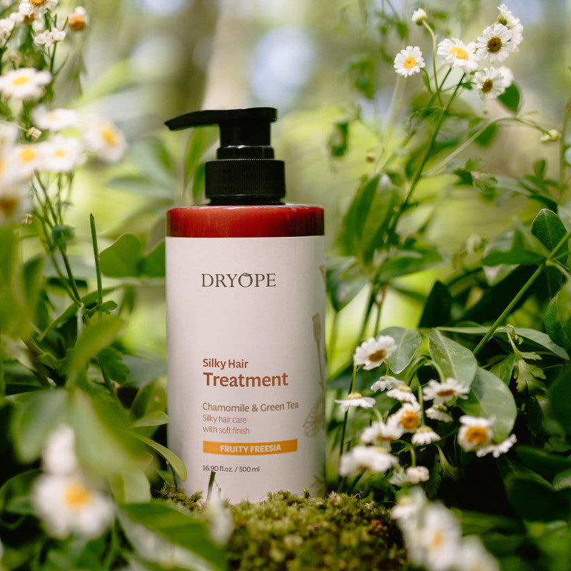 DRYOPE SILKY HAIR TREATMENT Odżywcza maska do włosów suchych i zniszczonych o zapachu owoców i frezji 500 ml #3